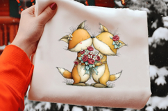 Cute Fox Couple Valentine Clipart Product Image 2