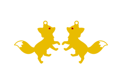 Cute Fox Earrings - Laser Cut SVG Template Product Image 2