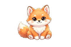 Cute Fox Png Design |Forest Png Product Image 1