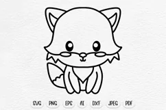 fox svg, cute fox svg, cute animal svg, kawaii svg, cute svg, fox png, fox clipart, baby fox svg, baby svg, layered svg, woodland animals svg, kids svg, baby onesie svg