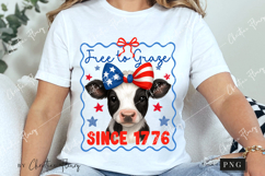 Free To Graze Since 1776 Funny PNG | 4th Of July PNG Product Image 3