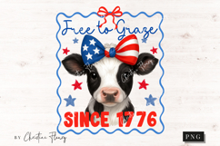 Free To Graze Since 1776 Funny PNG | 4th Of July PNG Product Image 4