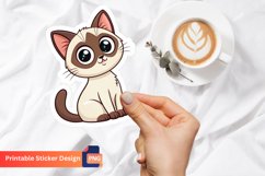 Cute French Cat Sticker, Adorable French Cat Sticker Product Image 1