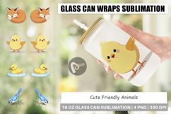 Glass Can Friendly Cute Animals Product Image 1