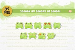 Cute Baby Frog Animal Watercolor Clipart Product Image 2