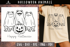 Cute Frog Ghost SVG designs Hoppy Halloween