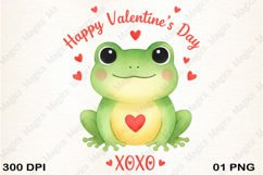 Cute Frog Lover Clipart PNG Product Image 1