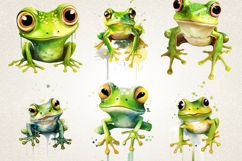 Frog Peeking 36 PNG 4K UHD Bundle | Kawaii Frog Clipart Product Image 6