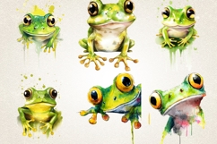 Frog Peeking 36 PNG 4K UHD Bundle | Kawaii Frog Clipart Product Image 2