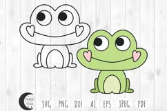 cute frog svg