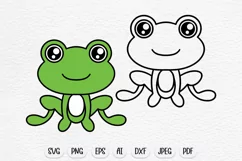 cute frog svg sublimation design