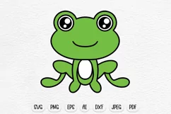 cute frog svg sublimation design