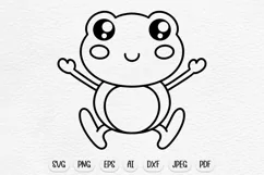 cute frog svg sublimation design