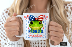 Frogs &amp; Freedom Funny PNG | 4th Of July PNG Product Image 2
