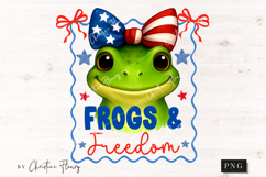 Frogs &amp; Freedom Funny PNG | 4th Of July PNG Product Image 4