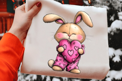 Cute Funny bunny Valentine's Day Clipart Product Image 2