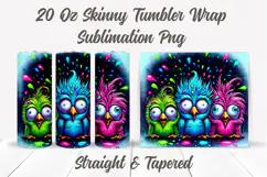 Funny Chickens Tumbler Wrap, Rooster Tumbler, Sarcastic PNG Product Image 2