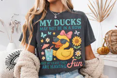 Funny Ducks Not in a Row PNG, Snarky Funny Mental Health PNG Product Image 3
