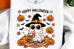 Cute Funny Ghost Pumpkin Halloween Png Product Image 2