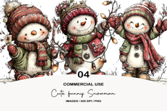 Cute funny Snowman Sublimation Product Image 1