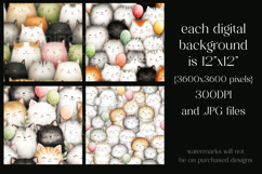 Fuzzy Cat Patterns, Seamless Kitten Patterns, Kitty, s3 Product Image 2