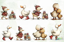 Cute Geese Clipart Sublimation Product Image 4