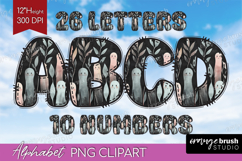 Cute Ghost Doodle Aphabet Clipart - Halloween Letters PNG Product Image 1