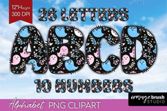 Cute Ghost Doodle Aphabet Clipart - Halloween Letters PNG Product Image 1