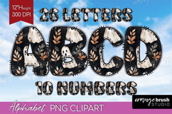 Cute Ghost Doodle Aphabet Clipart - Halloween Letters PNG Product Image 1