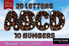 Cute Ghost Doodle Aphabet Clipart - Halloween Letters PNG Product Image 1