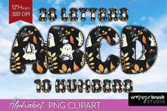 Cute Ghost Doodle Aphabet Clipart - Halloween Letters PNG Product Image 1