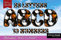 Cute Ghost Doodle Aphabet Clipart - Halloween Letters PNG Product Image 1