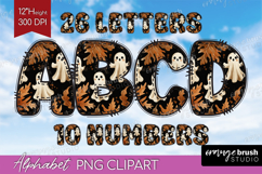Cute Ghost Doodle Aphabet Clipart - Halloween Letters PNG Product Image 1