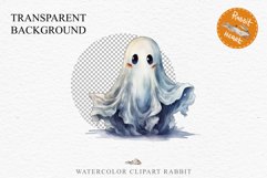 Cute Ghost Clipart Pumpkin Spooky Halloween PNG Scrapbooking Fairy Tale Art Image Watercolor Transparent Print illustration sublimation creepy printable digital watercolor cute ghost kawaii smile, spooky clipart, sublimation nursery, Creepy Witch art, hal