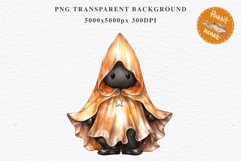 Cute Ghost Clipart Pumpkin Spooky Halloween PNG Scrapbooking Fairy Tale Art Image Watercolor Transparent Print illustration sublimation creepy printable digital watercolor cute ghost kawaii smile clipart, nursery, Creepy Witch art