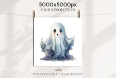 Cute Ghost Clipart Pumpkin Spooky Halloween PNG Scrapbooking Fairy Tale Art Image Watercolor Transparent Print illustration sublimation creepy printable digital watercolor cute ghost kawaii smile, spooky clipart, sublimation nursery, Creepy Witch art, hal