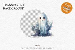 Cute Ghost Clipart Pumpkin Spooky Halloween PNG Scrapbooking Fairy Tale Art Image Watercolor Transparent Print illustration sublimation creepy printable digital watercolor cute ghost kawaii smile, spooky clipart, sublimation nursery, Creepy Witch art, hal