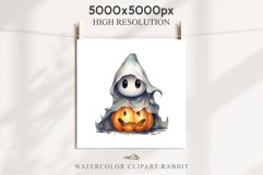Cute Ghost Clipart Pumpkin Spooky Halloween PNG Scrapbooking Fairy Tale Art Image Watercolor Transparent Print illustration sublimation creepy printable digital watercolor cute ghost kawaii smile, spooky clipart, sublimation nursery, Creepy Witch art, hal
