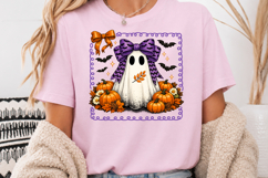 Cute Ghost Coquette Bow Halloween Sublimation PNG Product Image 3