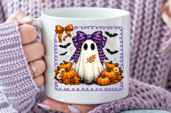 Cute Ghost Coquette Bow Halloween Sublimation PNG Product Image 4