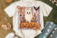 Coquette Bow Halloween Ghost PNG, Fall PNG, Pumpkin PNG Product Image 5