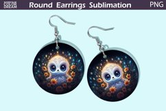 Cute Ghost Round Earrings | Halloween Round Earrings Product Image 1