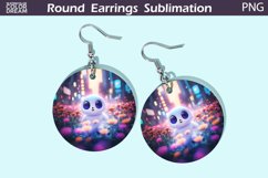 Cute Ghost Round Earrings | Halloween Round Earrings Product Image 1
