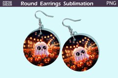 Cute Ghost Round Earrings | Halloween Round Earrings Product Image 1