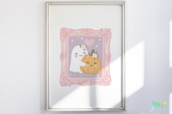 Cute Ghost Frame Sublimation Clipart Product Image 5