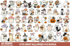 Cute Ghost Halloween Clipart SVG Bundle Product Image 1
