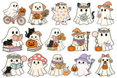 Cute Ghost Halloween Clipart SVG Bundle Product Image 2