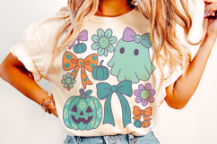 Halloween Preppy PNG, Fall PNG, Pumpkin PNG, Coquette Bow Product Image 2
