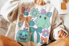 Halloween Preppy PNG, Fall PNG, Pumpkin PNG, Coquette Bow Product Image 3