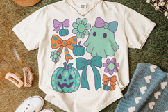Halloween Preppy PNG, Fall PNG, Pumpkin PNG, Coquette Bow Product Image 6